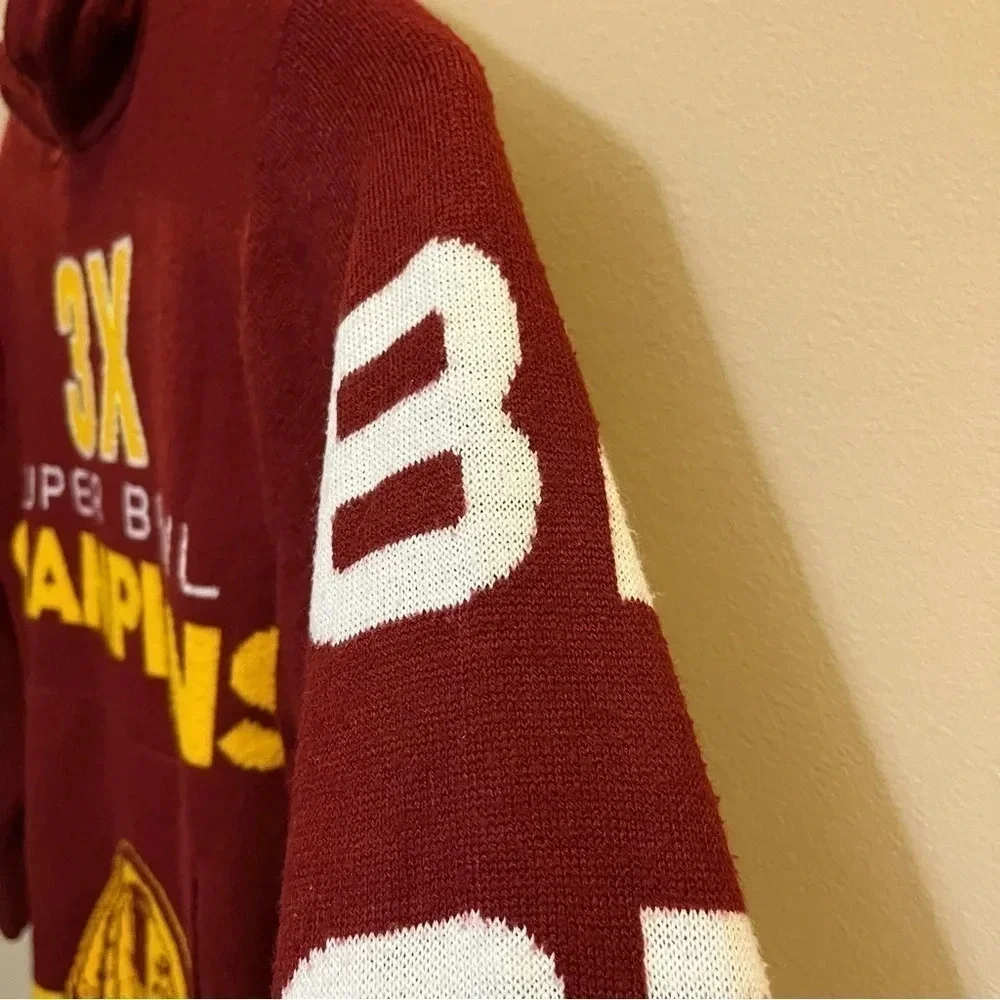 WASHINGTON REDSKINS NFL 3X Super Bowl Champions Sweater Size Medium M